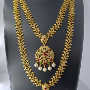 Buy Nakshatra Emporium Jewellery Sets - Gold Plated Combo of Two Traditional CZ Necklace set with Earrings For Girls/Woman