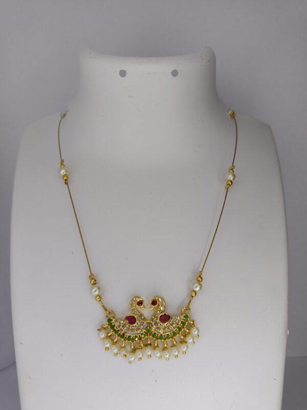 Invisible Peacock Chain Multicolor for Women - Gold Plated Fashion Jewellery | Nakshatra Emporium